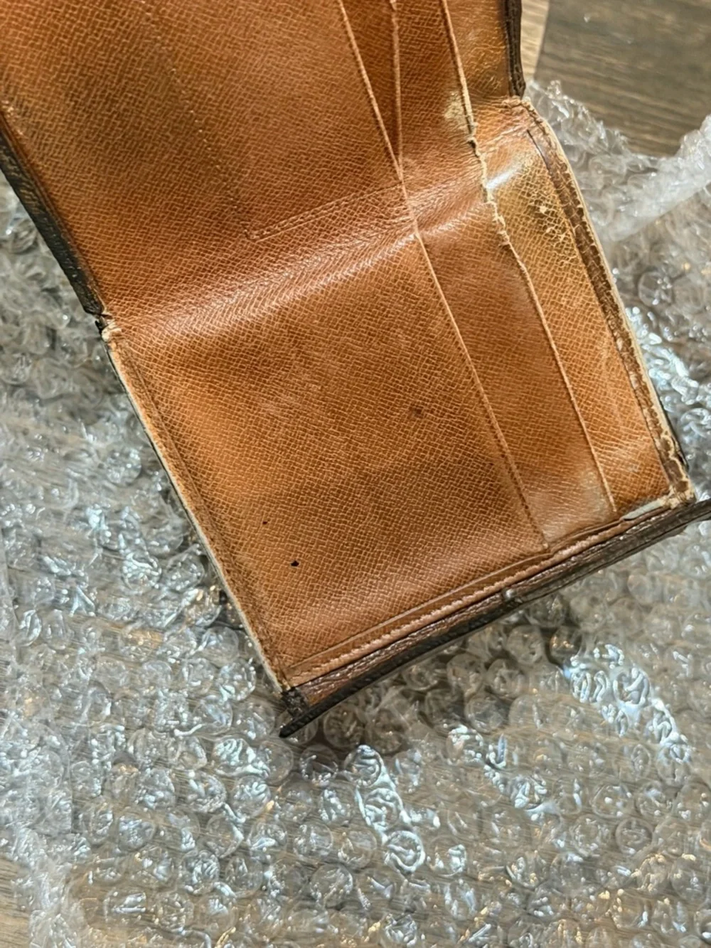 Louis Vuitton Tan Monogram Textured Leather Detail